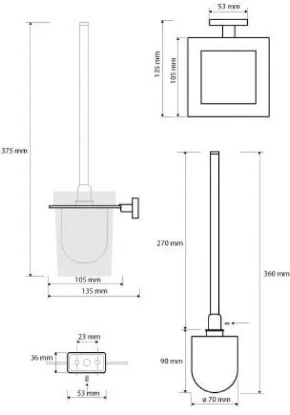 Ершик для унитаза Bemeta Niki 153113012
