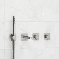 Встраиваемый комплект для ванны WasserKRAFT с лейкой и изливом A6451.296.298.275.100.276