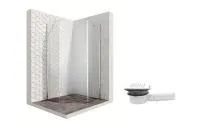 Душевой уголок Ambassador Diamond 12011112L-MA1, пятиугольный, точечный трап, 100х100