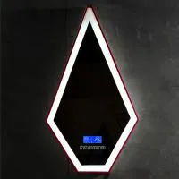 Зеркало для ванной ABBER Stein AS6611R с подсветкой, красное