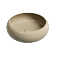 Умывальник Ceramicanova чаша накладная круглая (цвет Капучино Матовый) Element 360x360x120мм