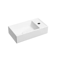 Умывальник Ceramicanova подвесной прямоугольный (чаша слева, отверстие под смеситель справа) цвет белый матовый Element 407x217x100