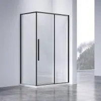 Душевой уголок Vincea Slim-N VSR-4SN9014CLB, 1400*900, черный, стекло прозрачное