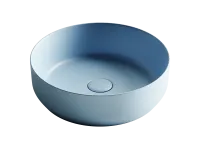 Умывальник Ceramicanova чаша накладная круглая (цвет Голубой Матовый) Element 390x390x120мм