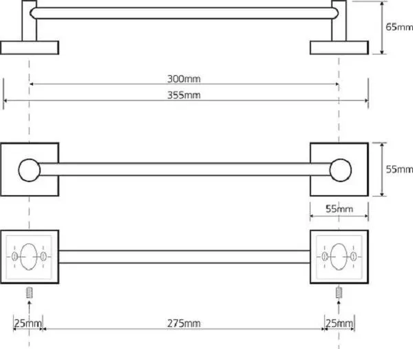 Держатель для полотенец Bemeta Beta 132104012 (35 см)