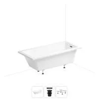 Акриловая ванна в наборе 3 в 1: встраиваемая ванна, слив-перелив, ножки Wellsee FreeDom 2.0 20212801R