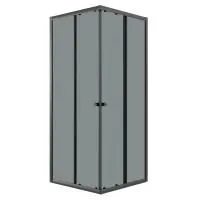 Душевое ограждение Niagara Eco NG-1009-14QT (90х90х190) квадрат,раздвижное,черный,стекло тонированное