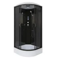 Душевая кабина Niagara Classic NG-6501-14P 90х90х215, средний поддон 26 см, стекло тонированное, алюм черный