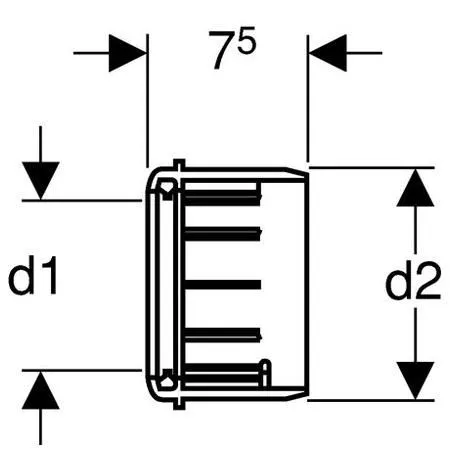 Раструб Geberit 367.928.16.1 с уплотнением 90/110