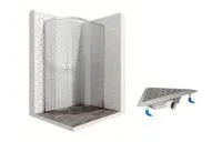 Душевой уголок Ambassador Queen 11011103R-ST5, полукруглый, угловой трап, 120х80