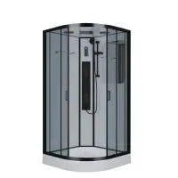 Душевая кабина Niagara Premium NG-6902-01G BLACK 100х100х210, низкий поддон 16см, стекло тонированное