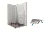 Душевой уголок Ambassador Diamond 12011104L-ST4, прямоугольный, угловой трап, 120х80