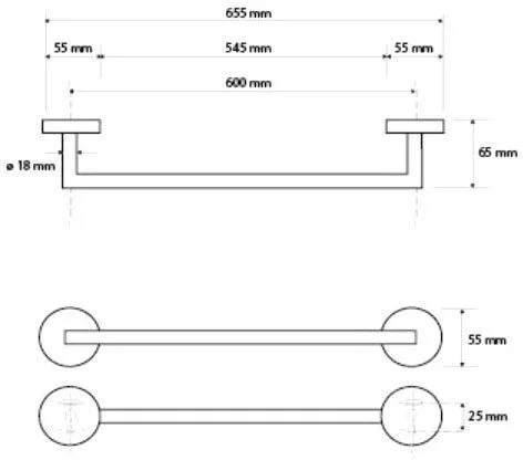 Держатель для полотенец Bemeta Dark 104204040