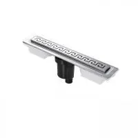 Желоб BERGES водосток B1 Antik 400 матовый хром S-сифон D50/105 H50 вертикальный