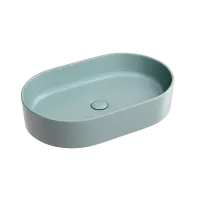 Умывальник Ceramicanova чаша накладная овальная (цвет Зеленый Матовый) Element 608x385x122мм