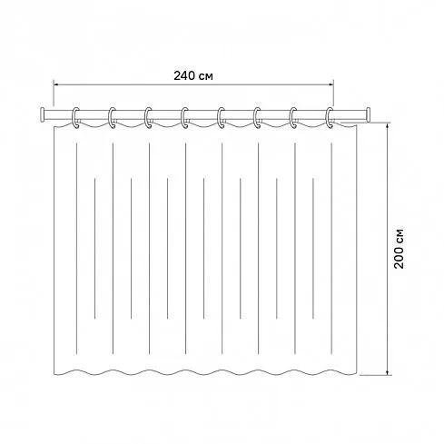 Штора для ванной комнаты 200х240 IDDIS Basic B40P224i11