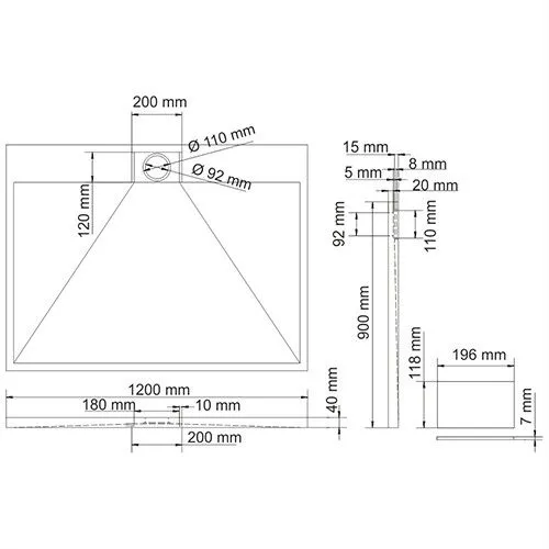 Душевой поддон WasserKRAFT Alme 15T07
