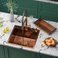 Кухонная мойка RoxenBath Simple 50 PVD бронза (текстурное покрытие)