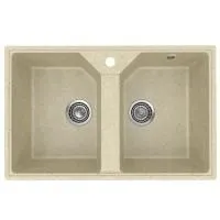 Кухонная мойка Practik PR-M-770-002 (без сифона), слоновая кость