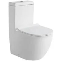 Унитаз напольный, моноблок, с встроенным смесителем и функцией биде (сиденье микролифт) SantiLine SL-5011