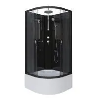 Душевая кабина Niagara Classic NG-6508-14BKT 90х90х210-240, высокий поддон 40 см, стекло тонированное, алюм черный