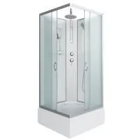 Душевая кабина Niagara Classic NG-1108-14BKT 90х90х210-240, средний поддон 26 см, стекло матовое с полкой