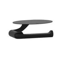 Бумагодержатель с овальной полкой IDDIS Noaчерный матовый NOABL00i43