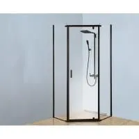 Душевой уголок BERGES SOLO T Black 900х900