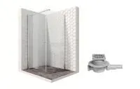 Душевой уголок Ambassador Nord 13011103-MA1, квадратный, точечный трап, 90х90