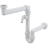 Сифон для мойки Alcaplast со штуцером и накидной гайкой A872P