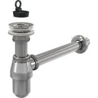 Сифон для умывальника Alcaplast Ø32, цельнометаллический, с водосливом 5/4", A437