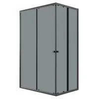 Душевое ограждение Niagara Eco NG-1018-14QT (100х80х190) прямоугольник,раздвижное,черный,стекло тонированное