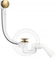 Сифон для ванны полуавтоматический FILARETE FL80 (золотой брашированный)