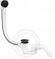 Сифон для ванны полуавтоматический FILARETE FL80 (Черный матовый)