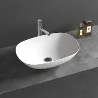 Раковина из искусственного камня Vincea VBS-6T12MW, 540*360*150, накладная, цвет белый матовый