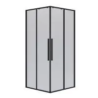 Душевое ограждение  Niagara Nova  NG-6824-34BLACK (100*100*195) квадрат, двери раздвижные