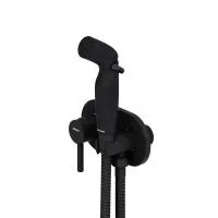 212000300 Option Смеситель Damixa монтируемый в стену, с гигиеническим душем, чёрный