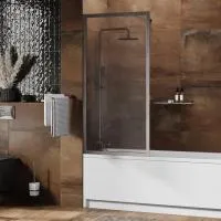 Стеклянная шторка на ванну WasserKRAFT Abens 20W01-80 Brushed nickel Fixed