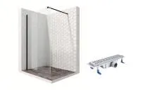 Душевая перегородка Ambassador Walk-in 15031109-ST3, свободный вход, линейный трап, 90см