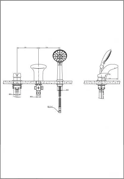 Смеситель для ванны и душа Bravat Cobra F5140197CP-1-RUS