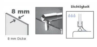 Душевая стенка Riho Polar P-202 GP32200 120 со свободным входом, стекло прозрачное, профиль хром
