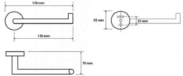 Держатель туалетной бумаги Bemeta Dark 104212030