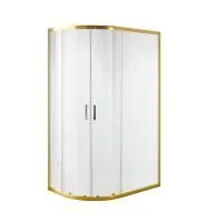 Душевое ограждение Niagara Nova NG-6421-08 GOLD 120x80x190 полукруг, двери раздвижные