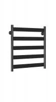 Полотенцесушитель водяной Stinox Napoli 500x600, нижнее подключение, черный матовый, 1" НР (наружная резьба), 5 перекладин