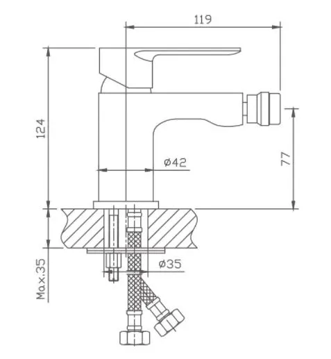 Смеситель для биде Haiba HB50505