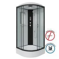 Душевая кабина Niagara Classic NG-6703-14 80х80х215, низкий поддон 26 см, стекло прозрачное, черные профиля