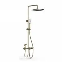 Душевая система с термостатом WONZON & WOGHAND, Брашированное золото (WW-B3310-BG)
