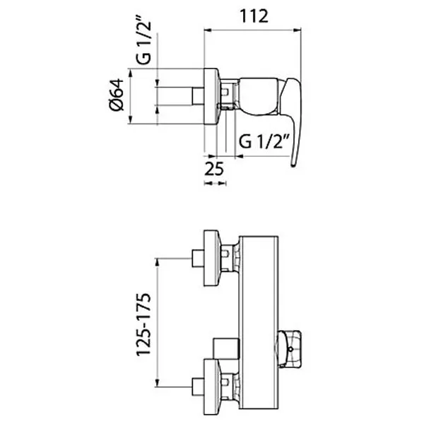 Смеситель для душа Webert Kimono KI870102015