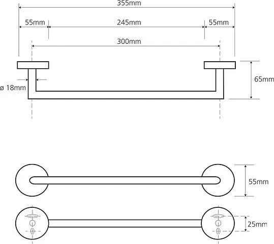 Держатель для полотенец Bemeta Omega 104204012 (35 см)