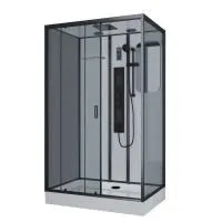 Душевая кабина Niagara Premium NG-6912-01GQR BLACK 120х80х210, низкий поддон 16 см, стекло тонированное